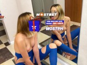 Милая сквиртует и мастурбирует, лежит в моче на зеркале 15/16