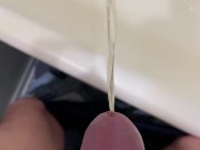 I pee in the bathroom in the morning when it's busy:) 1/16