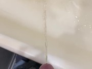 I pee in the bathroom in the morning when it's busy:) 10/16