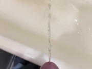 I pee in the bathroom in the morning when it's busy:) 12/16