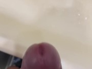 I pee in the bathroom in the morning when it's busy:) 16/16