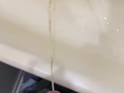 I pee in the bathroom in the morning when it's busy:) 3/16