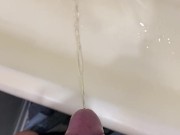 I pee in the bathroom in the morning when it's busy:) 5/16