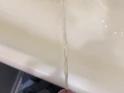 I pee in the bathroom in the morning when it's busy:) 8/16