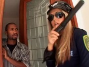 Policewoman gets banged by black gangsters 1/16