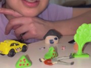 The giantess Pierina gets angry because her tiny escapes from her mini city 1/16