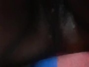 Girl  fingering fun on the pillow with call fun. 14/16