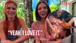 Ersties - Hot Ladies Clemence & Eve Have Risky Public Lesbian Sex