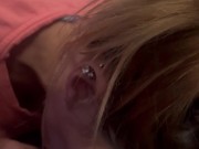 She obeys him and SMOKE while sucking his cock 3/16