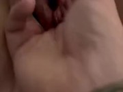 Stroking my clit while he fingers me to orgasm 7/16