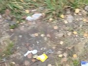 I found used condoms. Drank the cum from him and jerked off his hairy dick 1/16