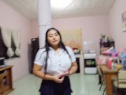 Maria Carbaleon se folla al amigo de su padre después de ir por ella a la escuela 3/16