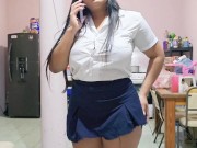 Maria Carbaleon se folla al amigo de su padre después de ir por ella a la escuela 4/16