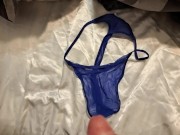 J Swiift stroking his cock for wife at work. 1/16