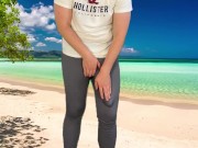 Huge cock cumshot on the beach 8/16