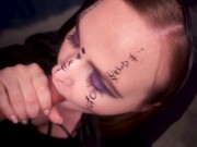 Cute Horny Witch Gives Blowjob And Gets Cum On Her Face 8/16