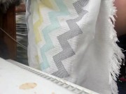 learning with towel webcam male