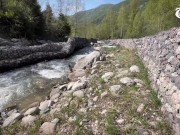 A tourist with a big ass decided to give a blowjob in nature to her boyfriend - AnGelya.G 10/16