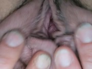 Up close stretch open pulse inside