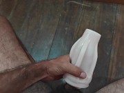 Gozando muito nos meus pés com uma buceta artificial de silicone 13/16