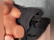 Last time ebony doll gets fucked and deep creampied 16/16