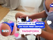 Stepson won stepmom playing PS5 and got a juicy blowjob for it 4/16