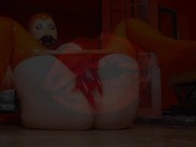 Latex Hot MILF Shove Dildo Deep Her Ass & Throat 2/16