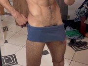 Hairy fitness model has a huge hose 4/16