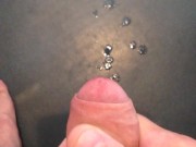 Cumshot before shower 8/16