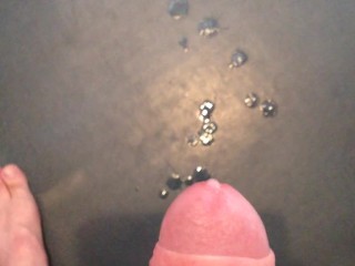 Cumshot before shower