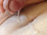 Filling my Belly Button with Cum 10/16