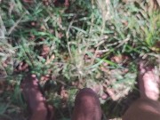 Naked hiking and pissing in the woods 16/16