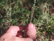 Naked hiking and pissing in the woods 7/16