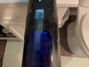 New toy vibrating thrusting and rotating auto stroker male masturbator big cum shot ending 15/16