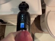 New toy vibrating thrusting and rotating auto stroker male masturbator big cum shot ending 16/16