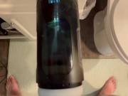 New toy vibrating thrusting and rotating auto stroker male masturbator big cum shot ending 6/16