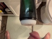 New toy vibrating thrusting and rotating auto stroker male masturbator big cum shot ending 7/16
