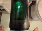 New toy vibrating thrusting and rotating auto stroker male masturbator big cum shot ending