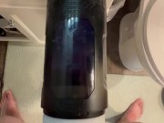 New toy vibrating thrusting and rotating auto stroker male masturbator big cum shot ending 9/16