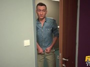 Fake Hostel - Sybil Kailena gets her head stuck in a ladder and calls for a big cock rescue 6/16