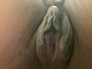 Stroking My Big Swollen Clit. 5/16