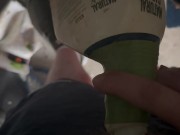 Had to piss in an old bottle while clearing out my old storage unit 8/16