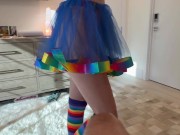 Halloween Trick-or-Treat Bad Bunny Gets Candy Cum and Squirts on His Cock 8/16