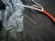 Moaning estim hands free orgasm with sounding and butt plug 2/16