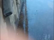 Exhibitionist wife at the carwash pov hubby films 11/16