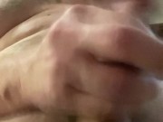 After I bust, use my cum to keep jerking my cock bitch 3/16