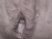 Stuirting with a pussy full of cum 3/16