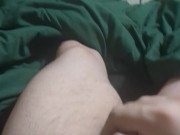 Jerking off in a green dress and fake titties 14/16