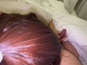 I love when my stepsister suck and play with my cum 10/16