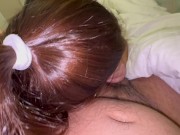 I love when my stepsister suck and play with my cum 2/16